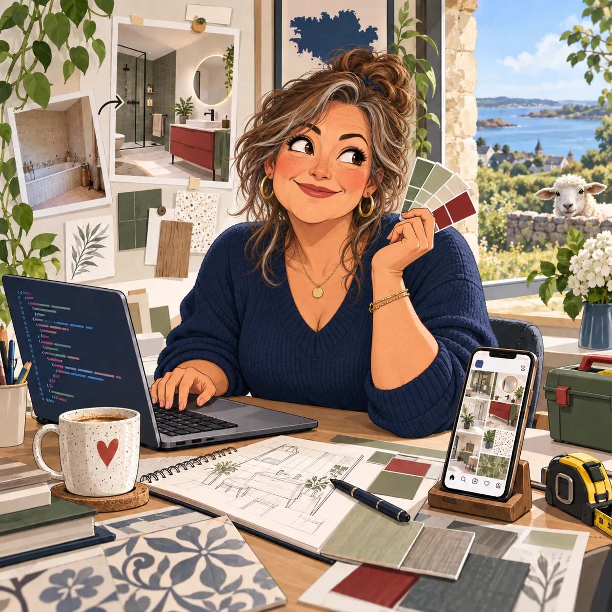 Illustration de Valérie dans les coulisses de HTC SARL