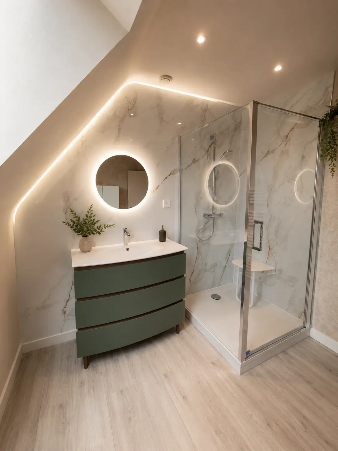 Salle de bain après transformation par HTC SARL